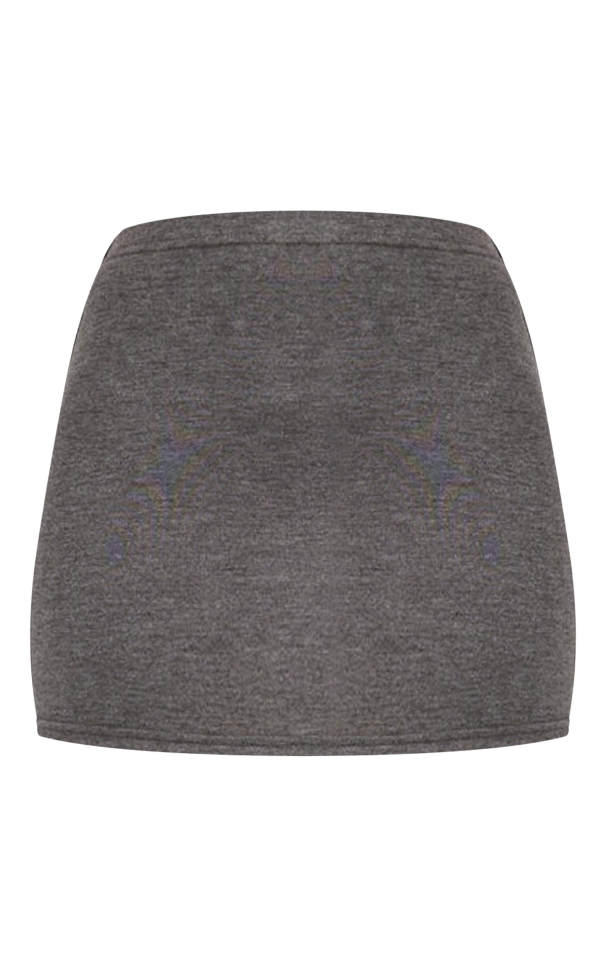 Grey Marl Jersey Side Stripe Mini Skirt image 5