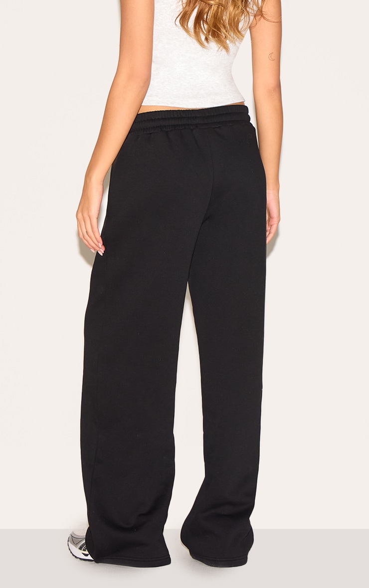 Black Relaxed Straight Leg Sweatpants image 3