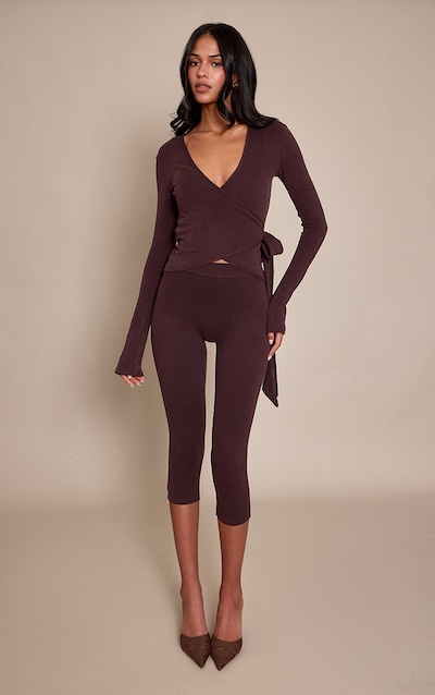 Tall PLT Chocolate Soft Cotton Capri Leggings