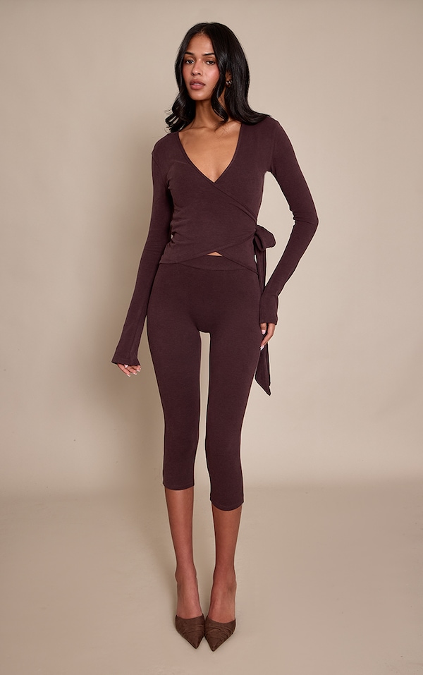 Tall PLT Chocolate Soft Cotton Capri Leggings