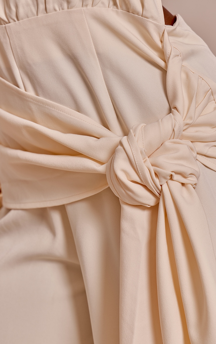 Buttercream Woven Halterneck Wrap Detail Wide Leg Jumpsuit image 4