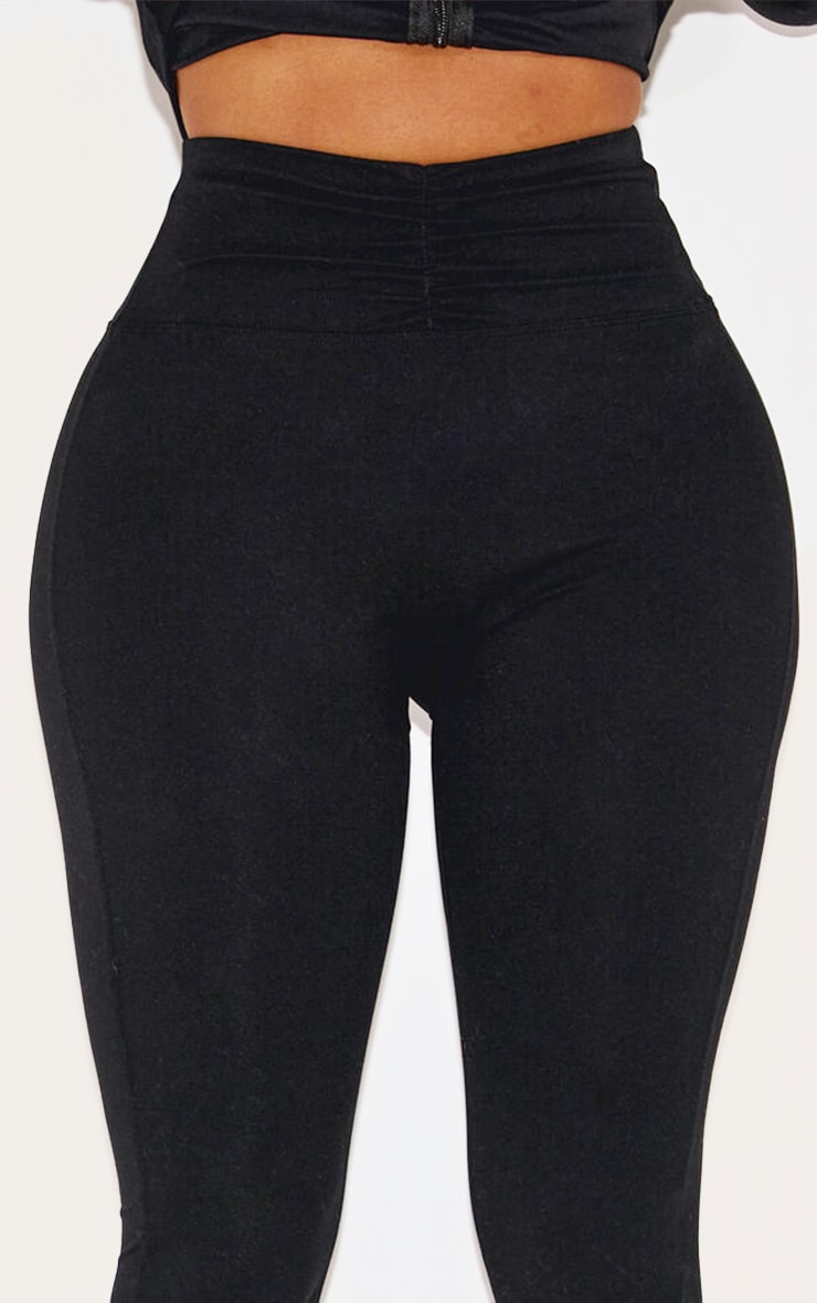 Shape Black Active Ruched High Waisted Leggings image 4