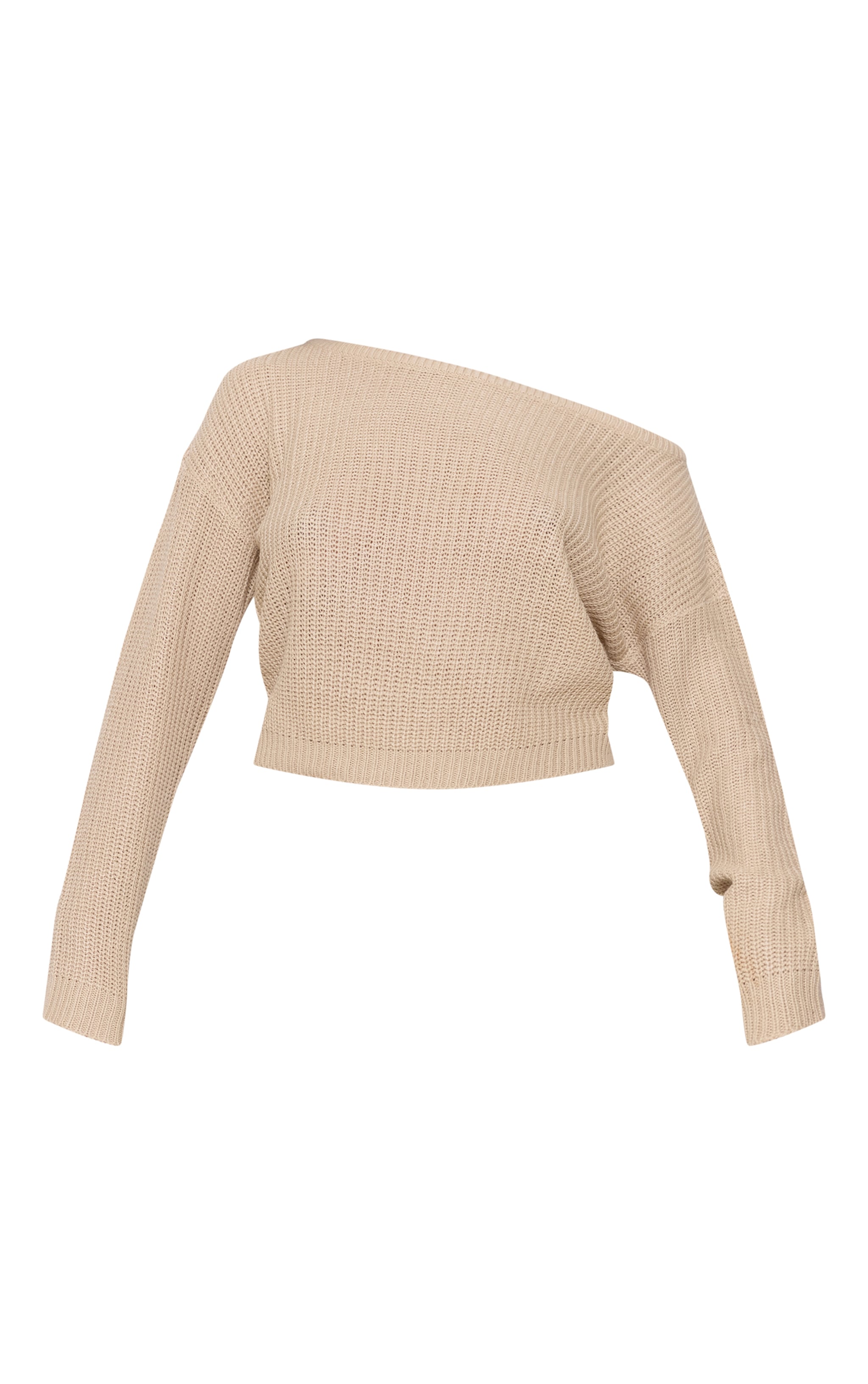 Pull court à épaules dénudées gris pierre image 5