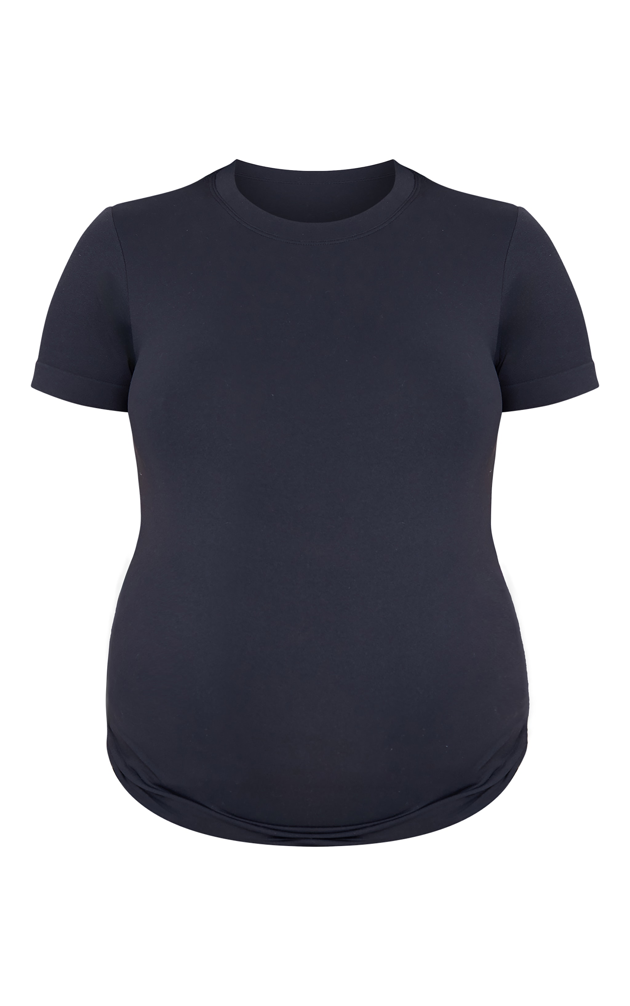 Maternity Black Seamless Short Sleeve T-shirt image 5