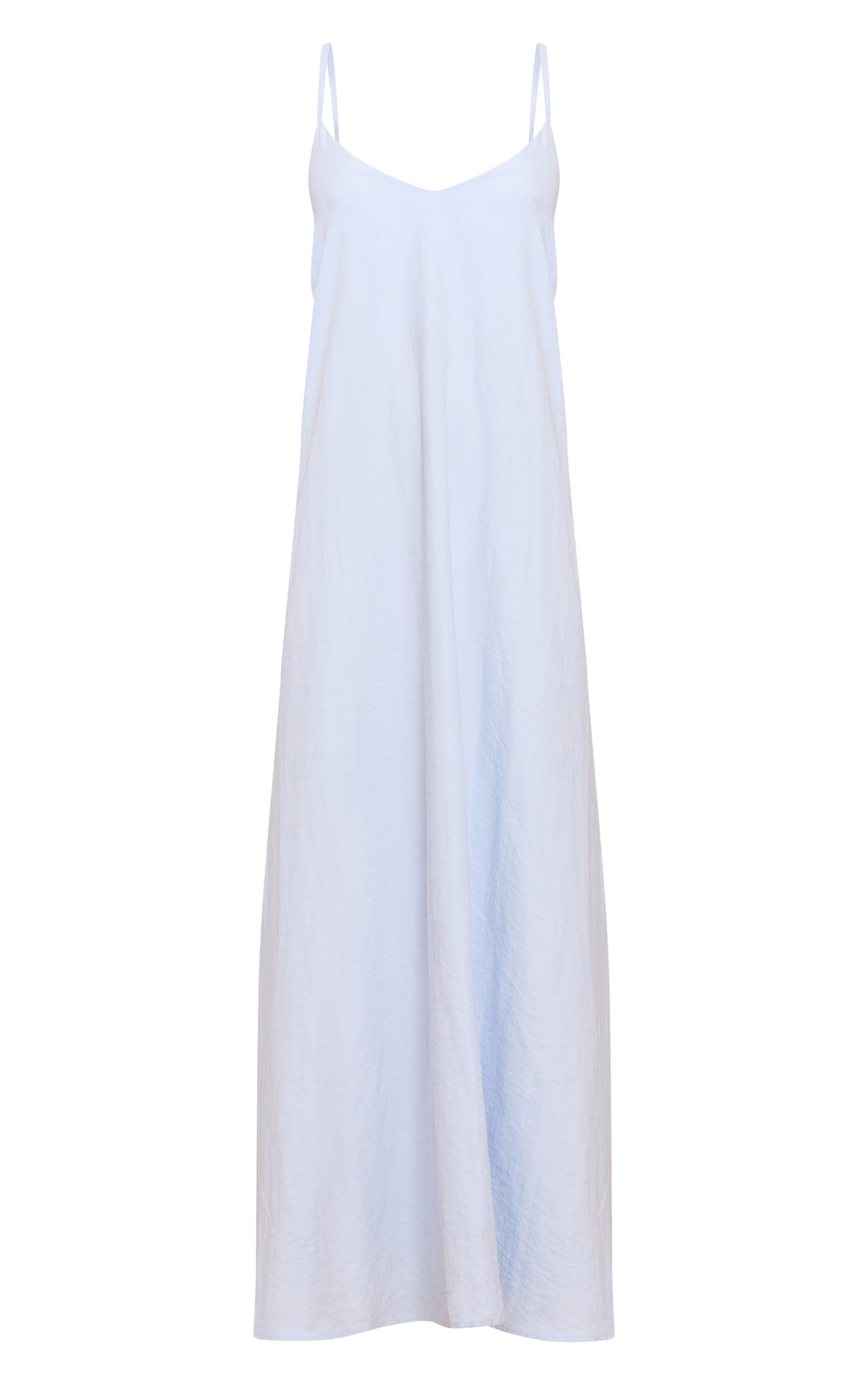 Baby Blue Textured Plunge Maxi Dress image 5