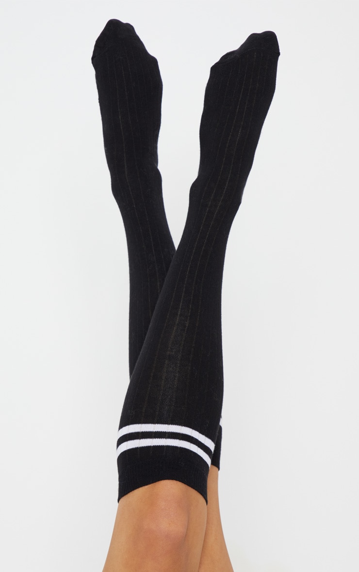Black Knee High Referee Socks