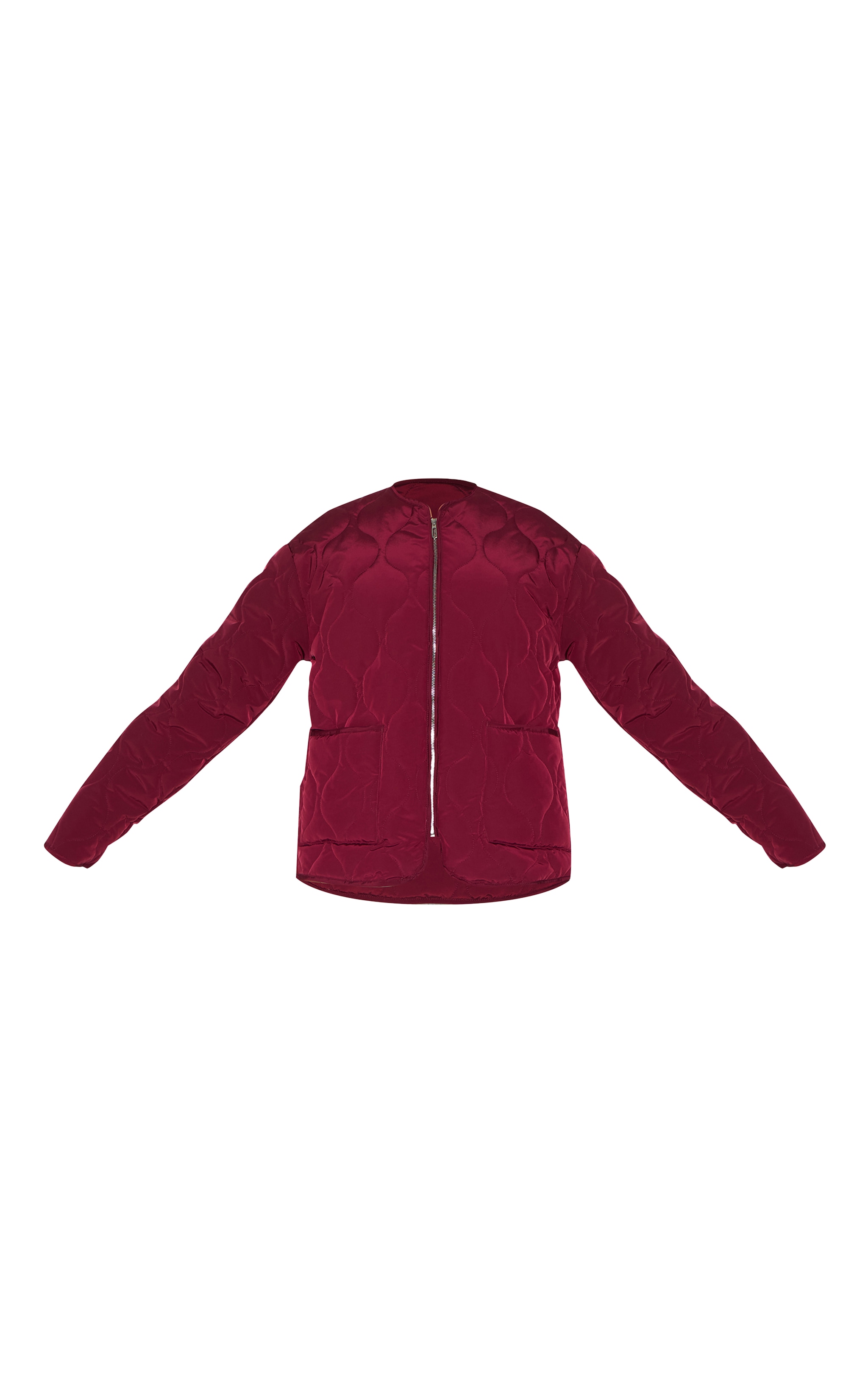 Plum Zip Up Quilted Jacket image 5