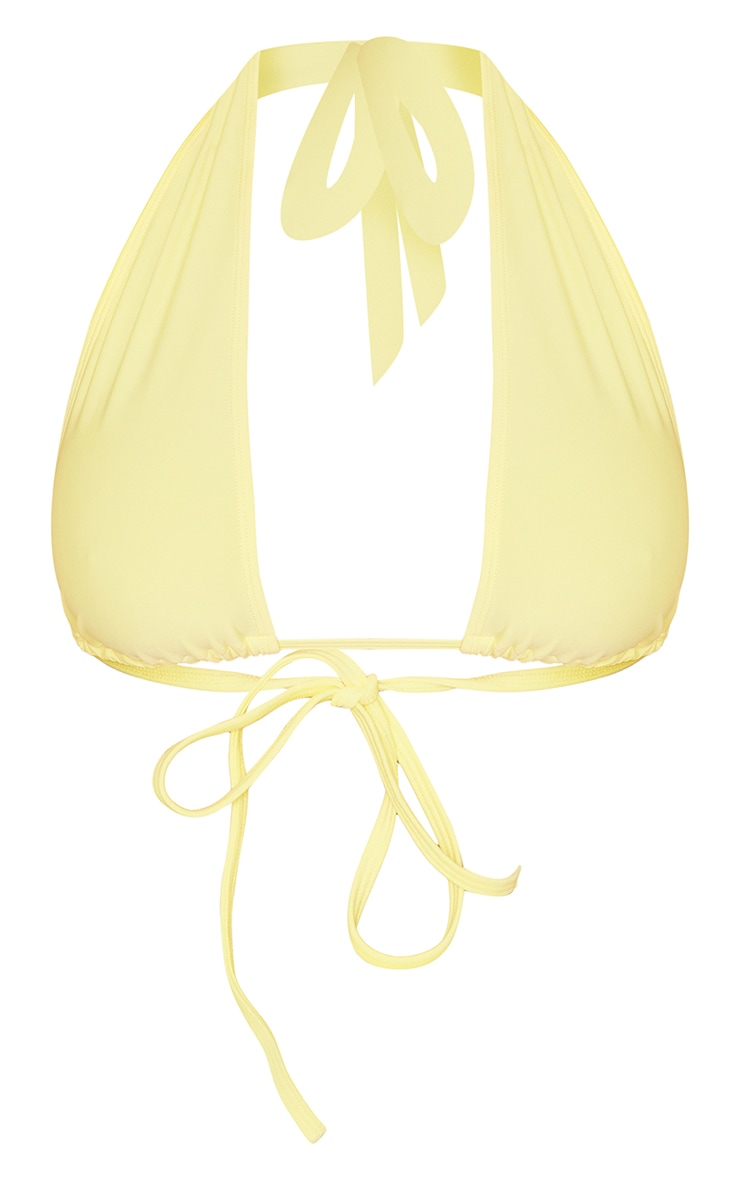 Haut de maillot de bain à grands triangles jaune citron Mix & Match image 5
