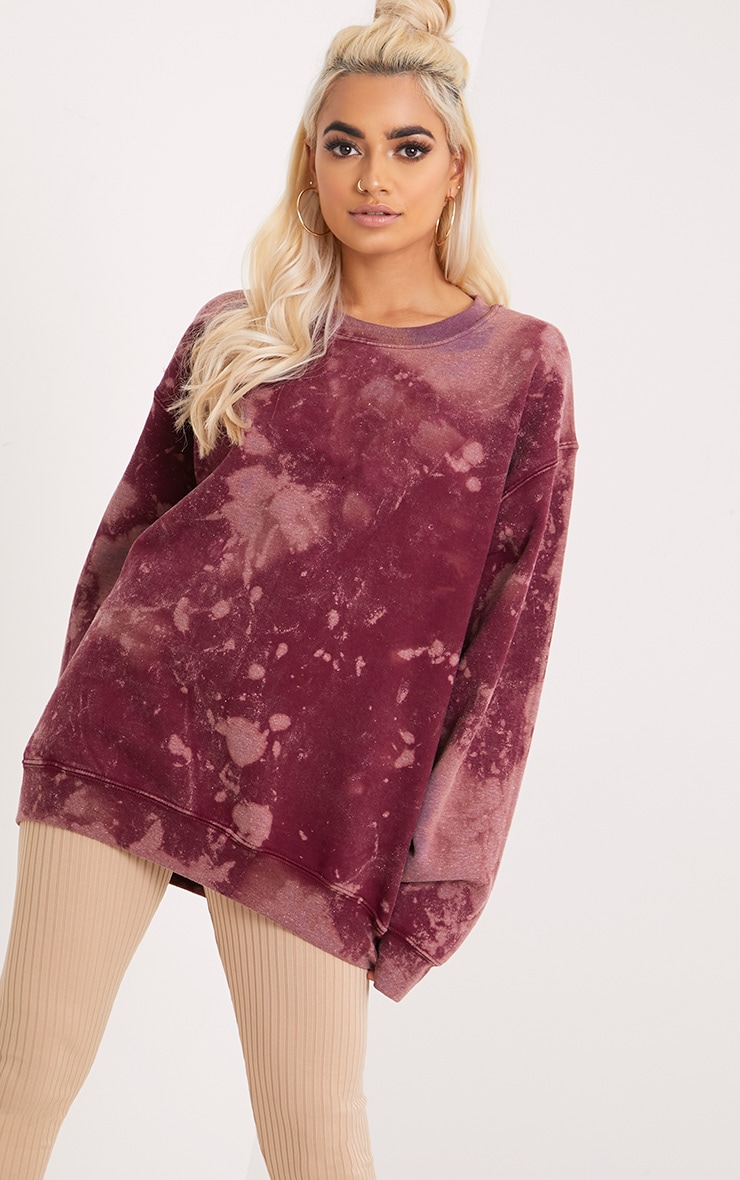 womens bleached sweatshirt