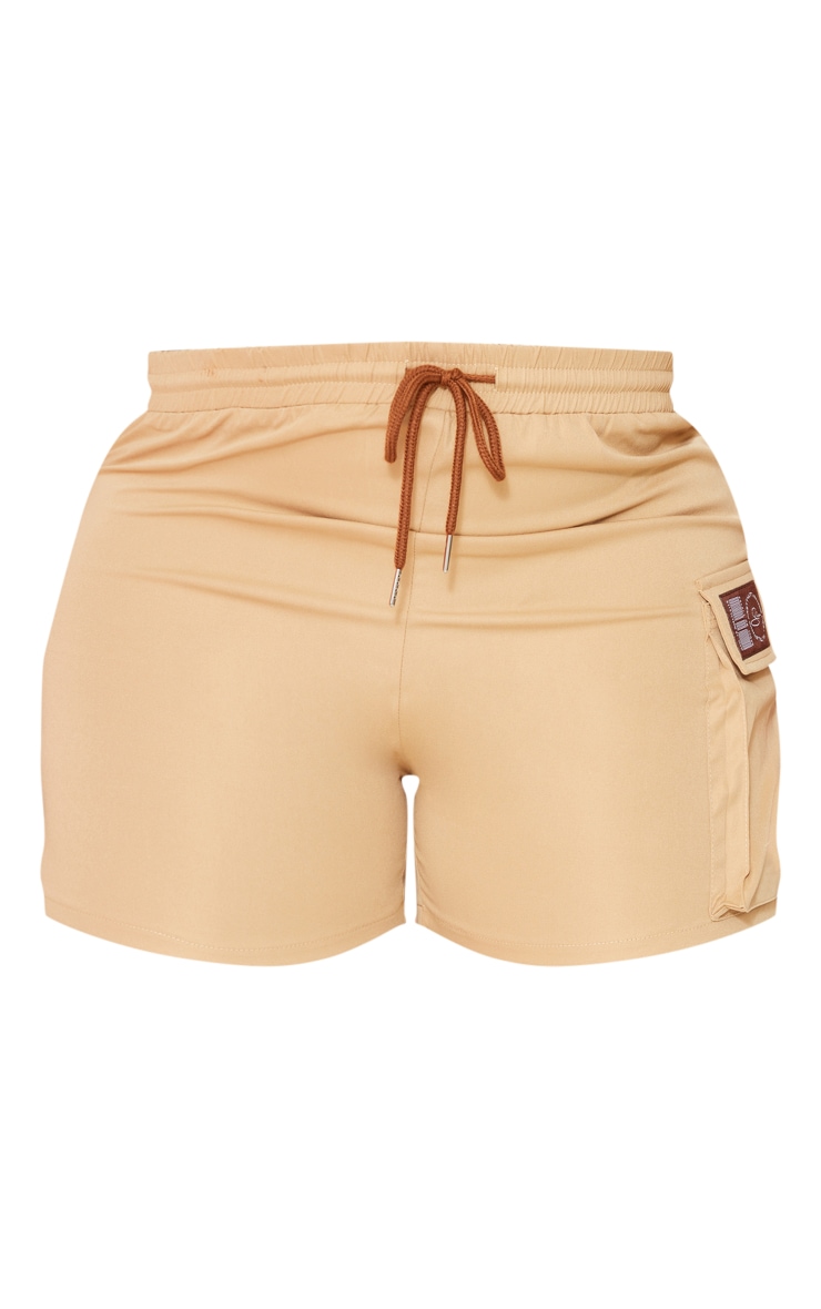 PRETTYLITTLETHING Shape Stone Badge Shorts | Shape | PrettyLittleThing KSA