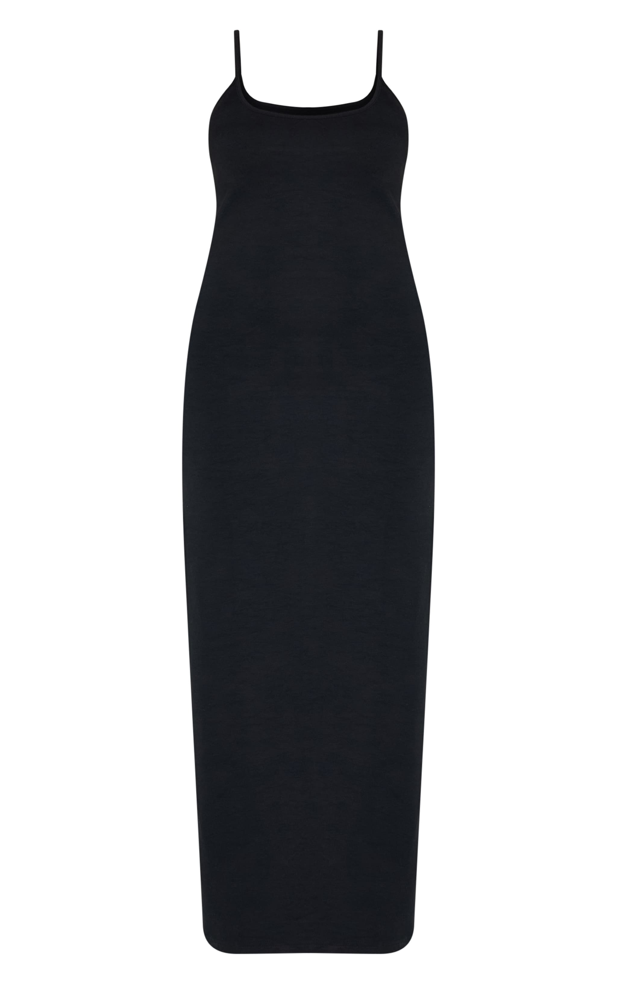 Plus Robe modal longue noire à bretelles fines image 5