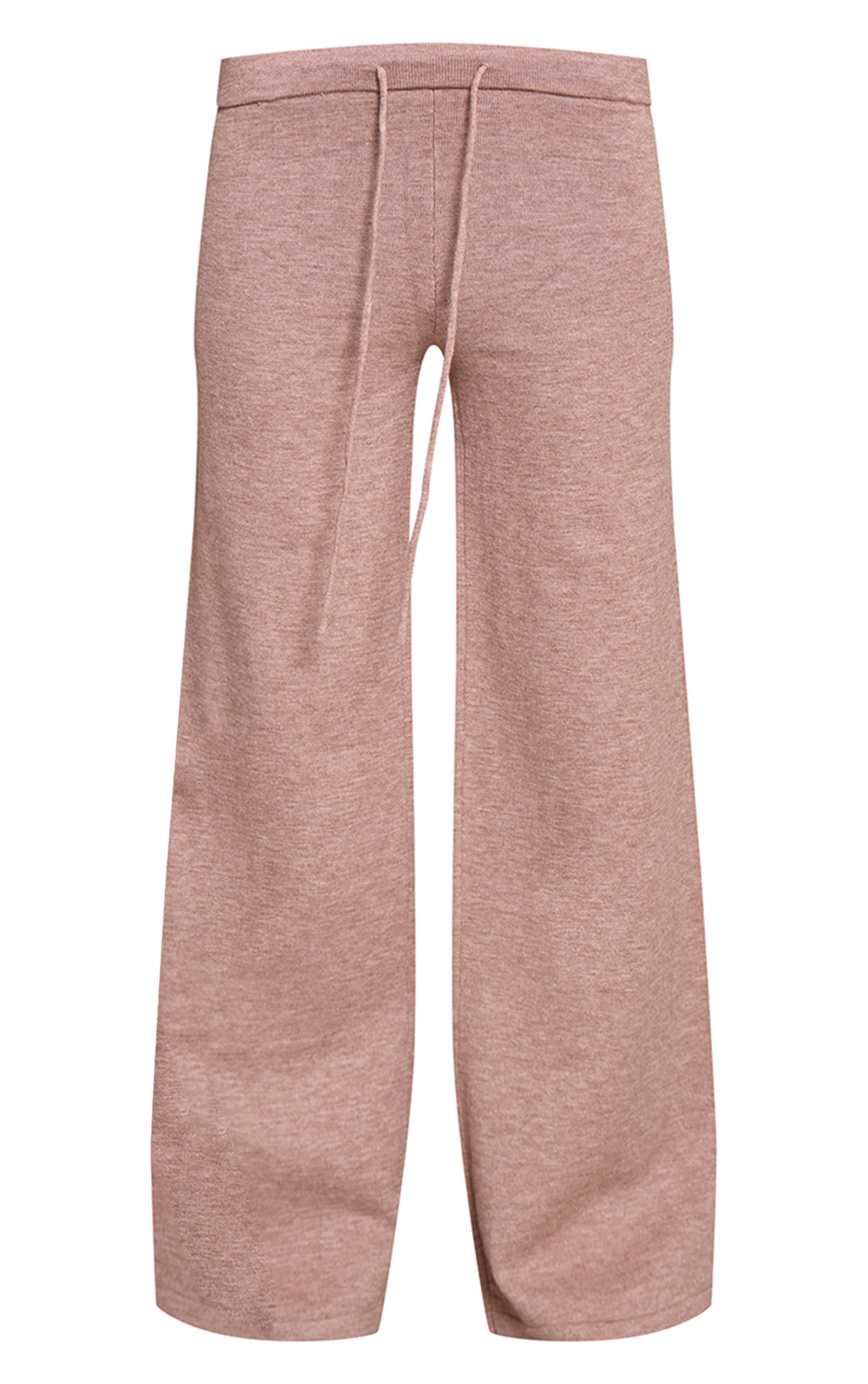 Taupe Drawstring Waist Fine Knit Pant image 5