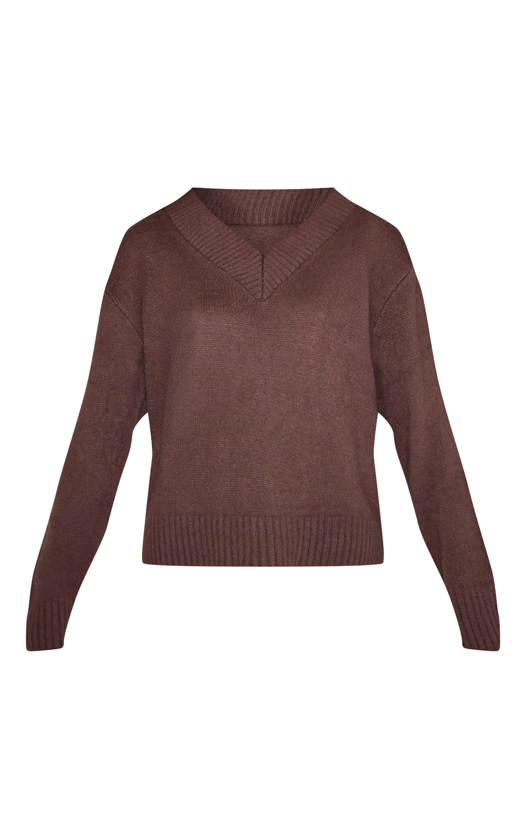 Mink Brushed Laguna Knit V Neck Jumper  image 5
