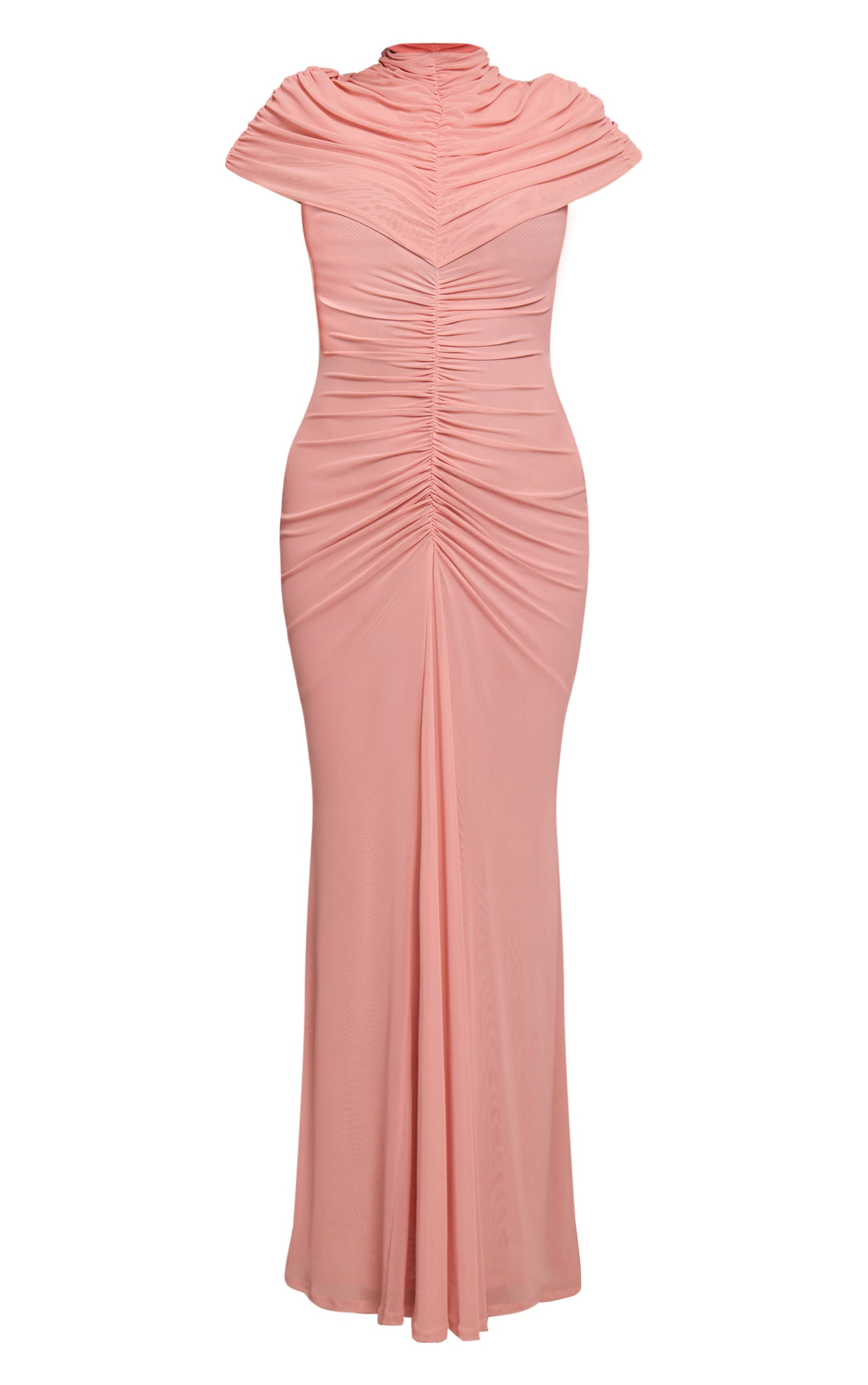 Shape Robe longue rose pâle drapée à détail foulard image 5