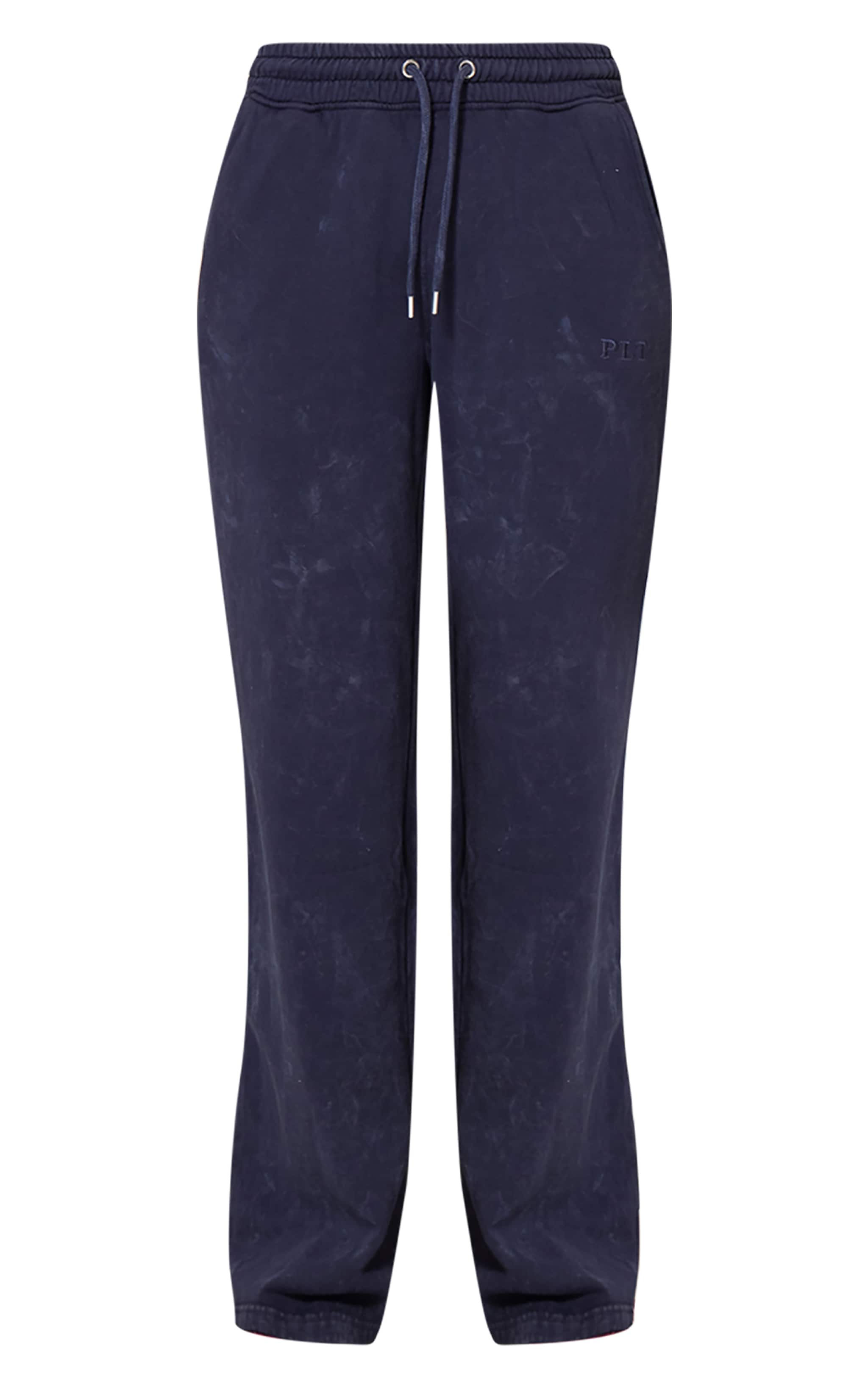 PRETTYLITTLETHING Navy Washed Low Rise Oversized Wide Leg Sweatpants image 5