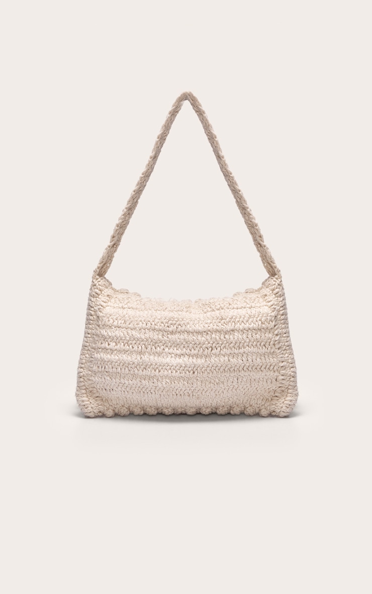 Cream Bobble Beach Shoulder Bag image 3