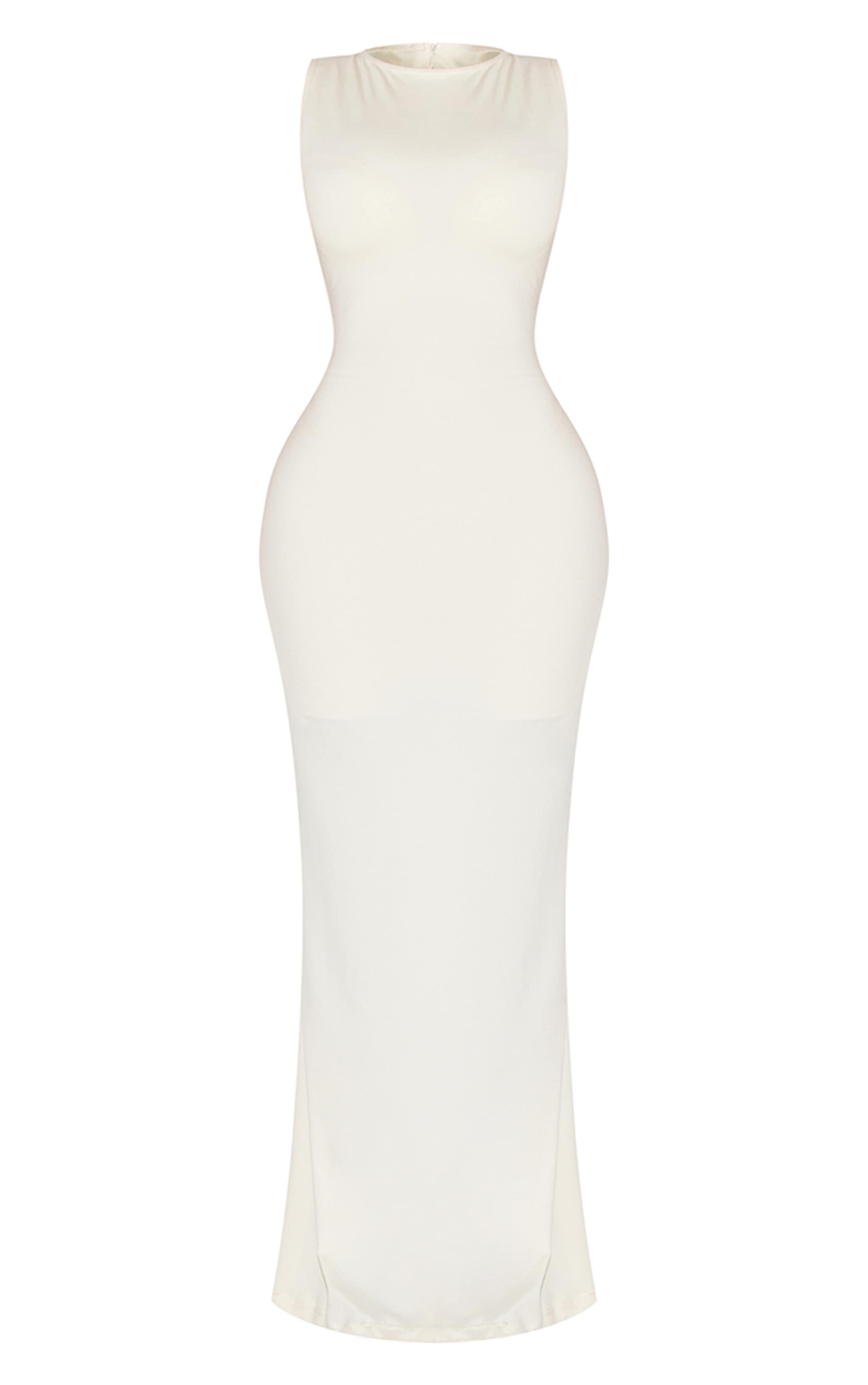 Shape Robe longue en Sculpt blanc à doublure gainant intégrée et col bateau image 5
