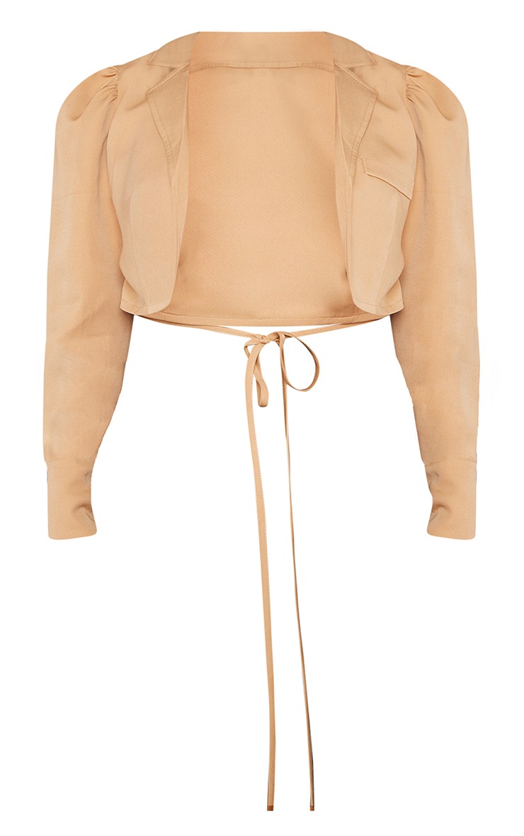 Maternity Stone Cropped Wrap Around Blazer image 5