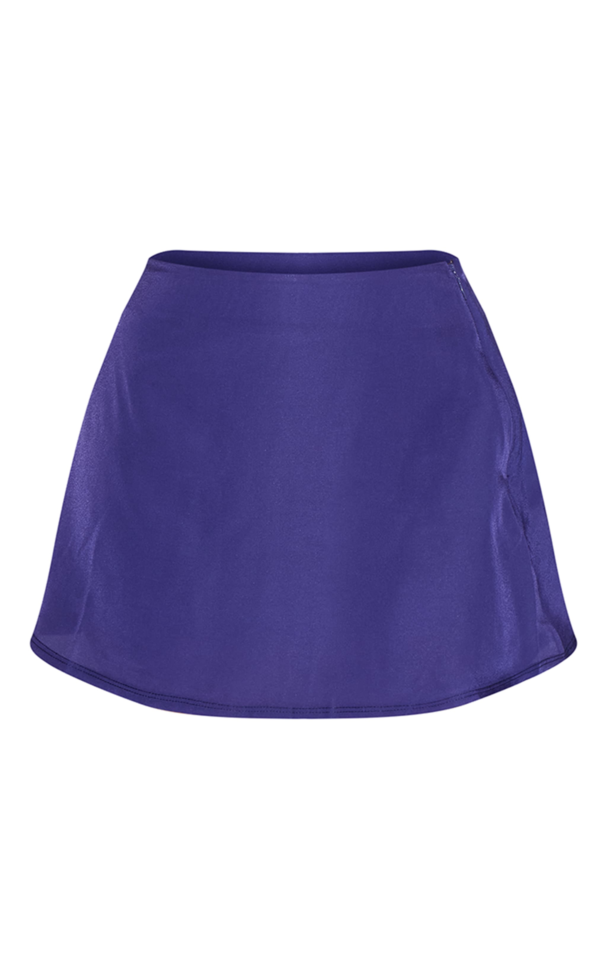 Navy Chiffon Flippy Mini Skirt image 6
