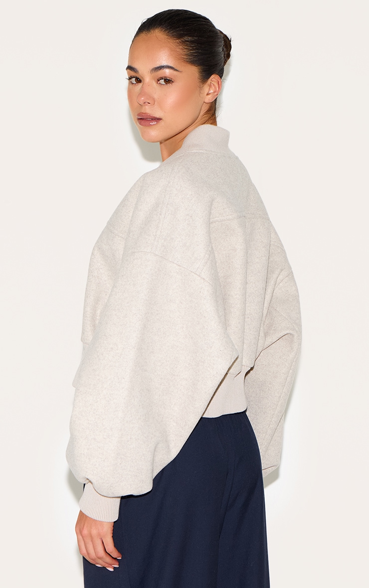 【SATIIIZ】Ash Stone Crop Bomber Jacket Stone Ruched Sleeve Cropped Bomber Jacket | Outerwear