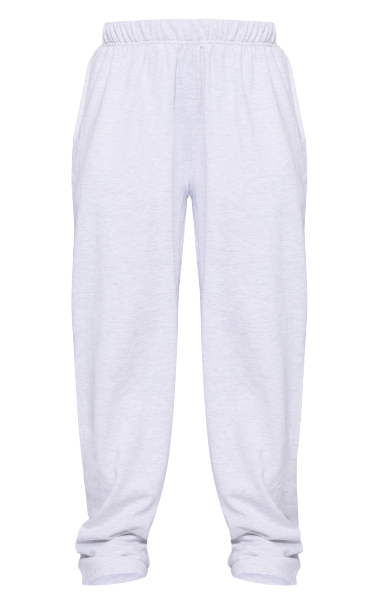 Ash Grey Loopback Basic Slouchy Joggers image 5