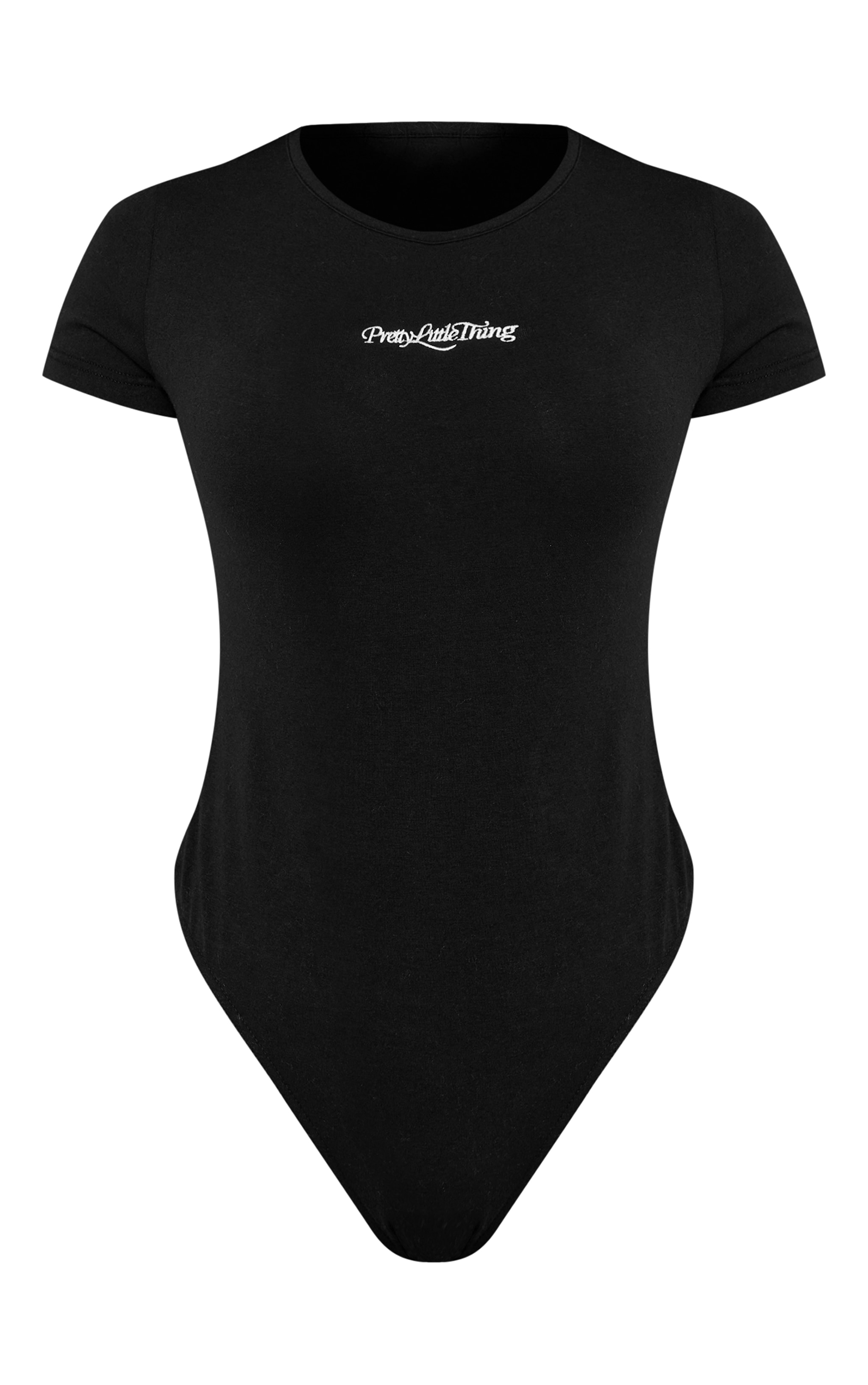 Petite Black Prettylittlething Short Sleeve Bodysuit image 5