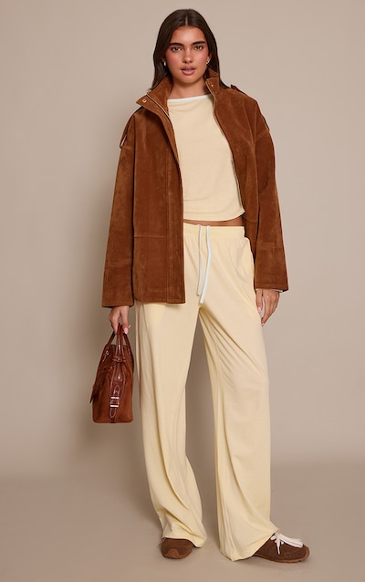 Buttercream Cotton Contrast Drawstring Relaxed Joggers