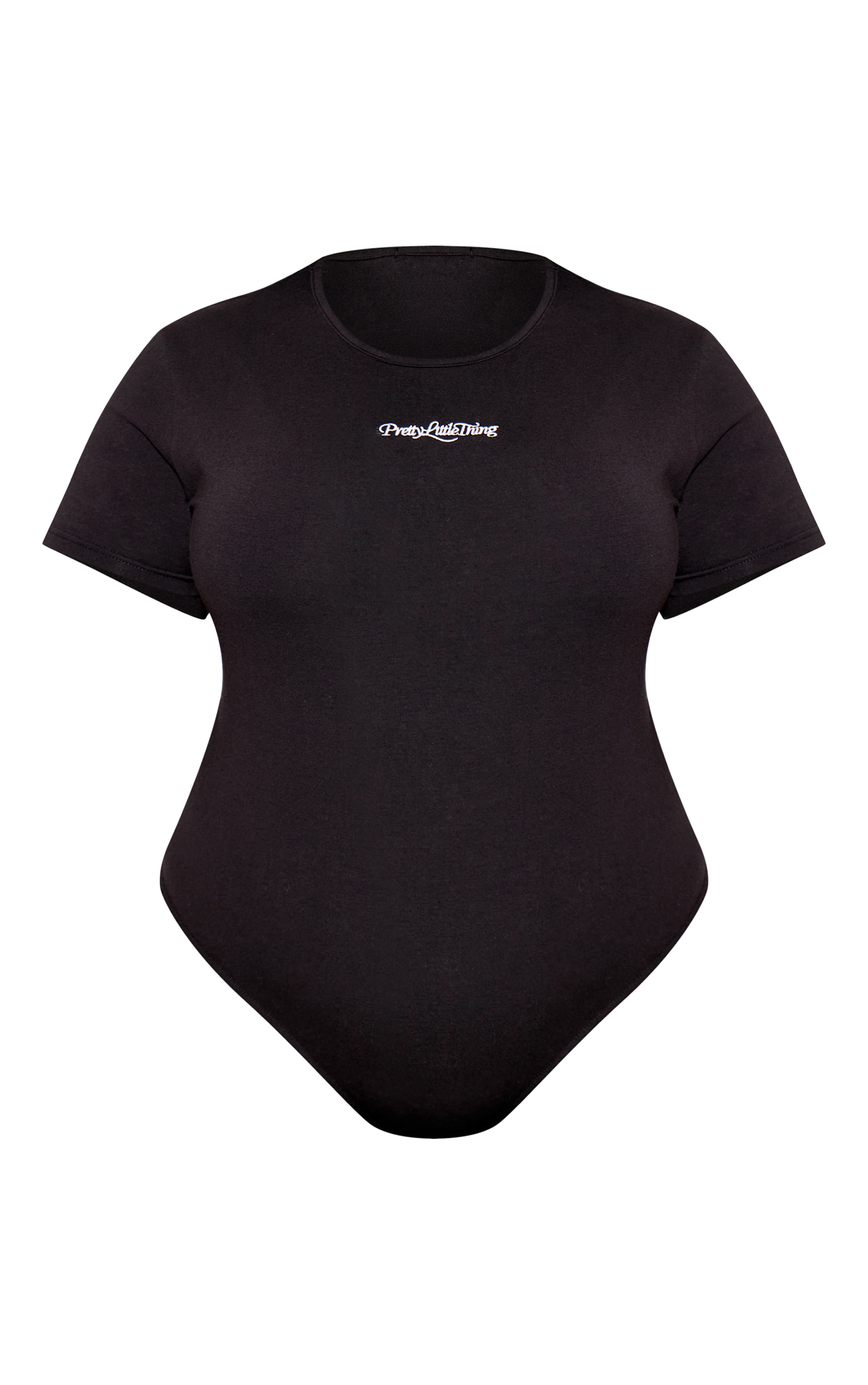 Plus Black Prettylittlething Short Sleeve Bodysuit image 5