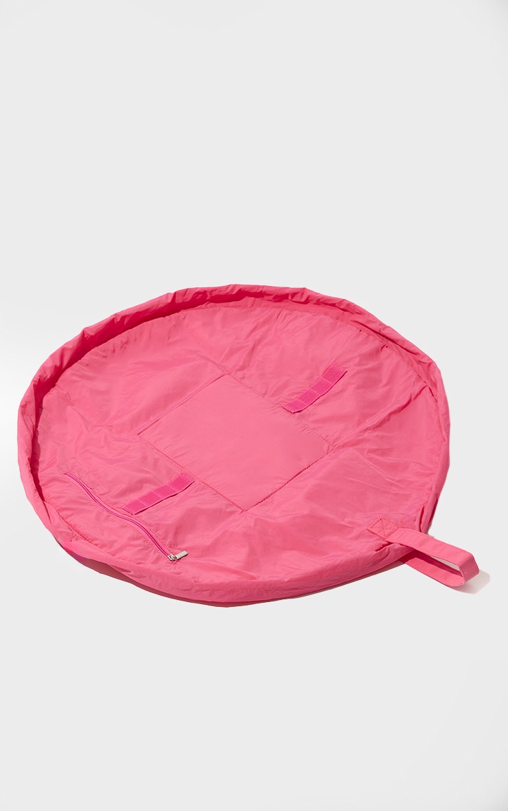 The Flat Lay Co. Drawstring Makeup Bag In Pink Parachute image 3