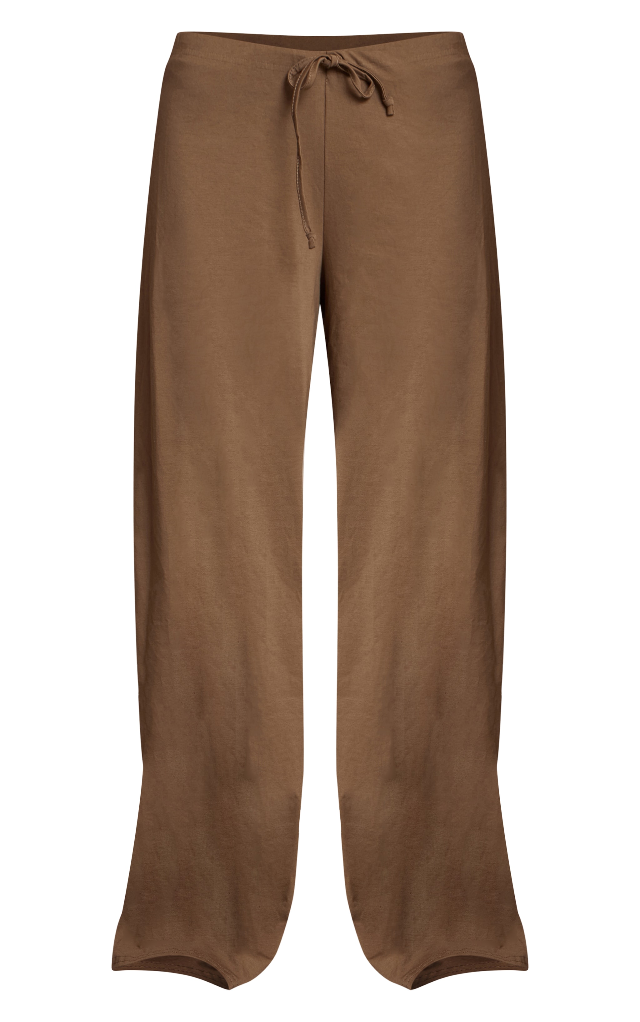 Dark Olive Cotton Wide Leg Pants image 5