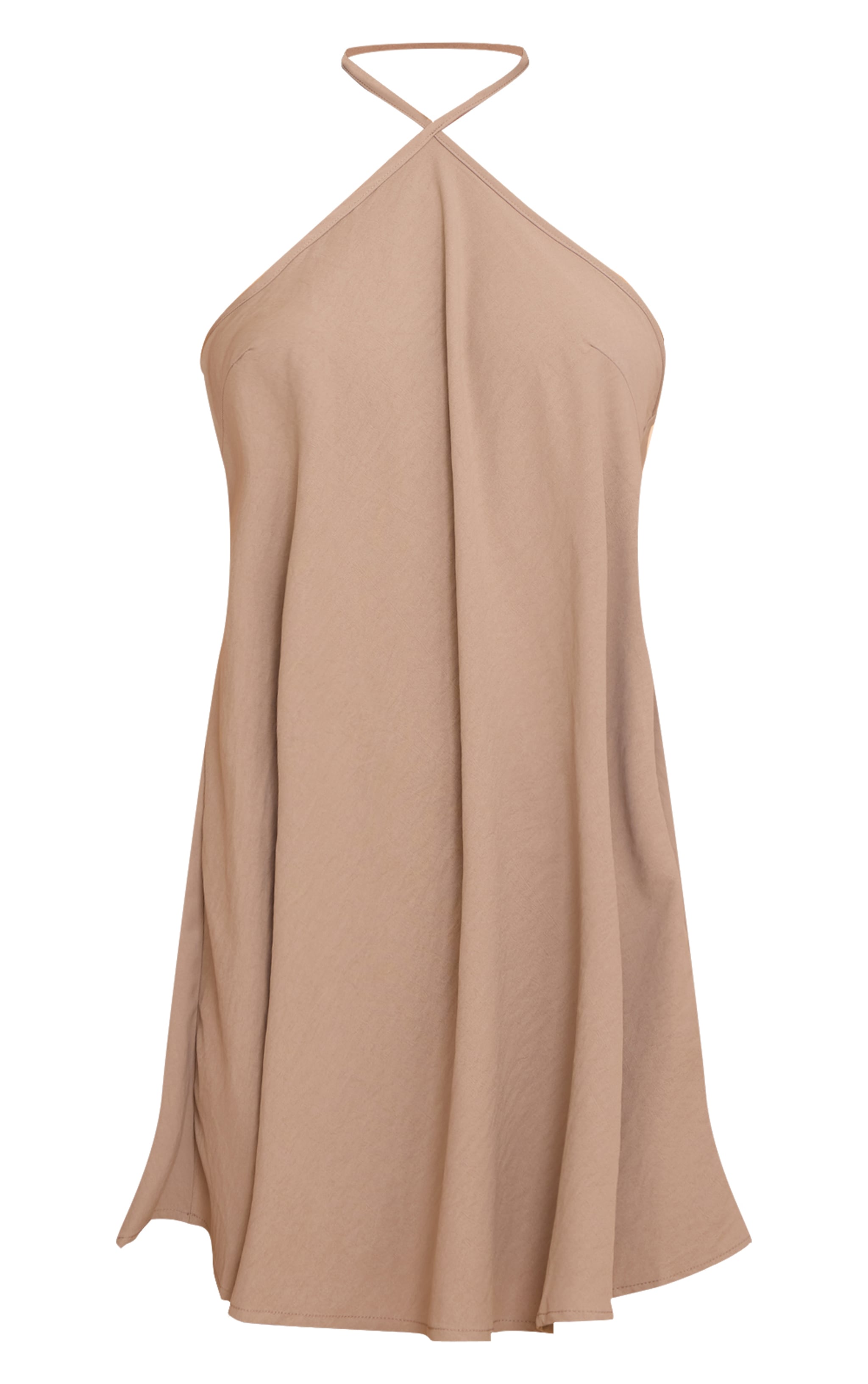 Mushroom Floaty Woven Halter Neck Mini Dress image 5