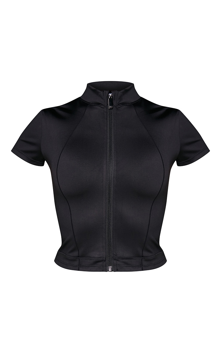 Black Ultimate Seam Detail Short Sleeve Sports Jacket image 5