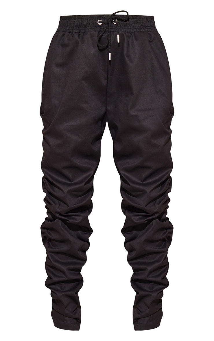 Petite Black Ruched Side Cargos image 5