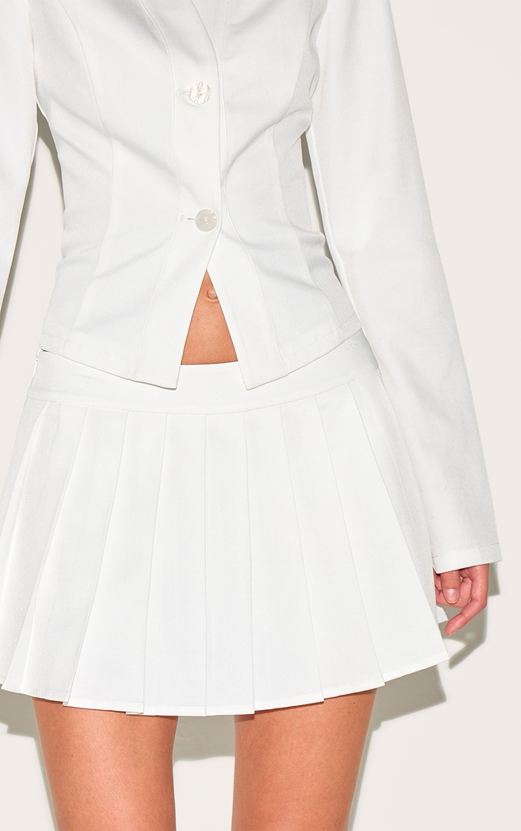White Mini Pleated Tennis Skirt image 5