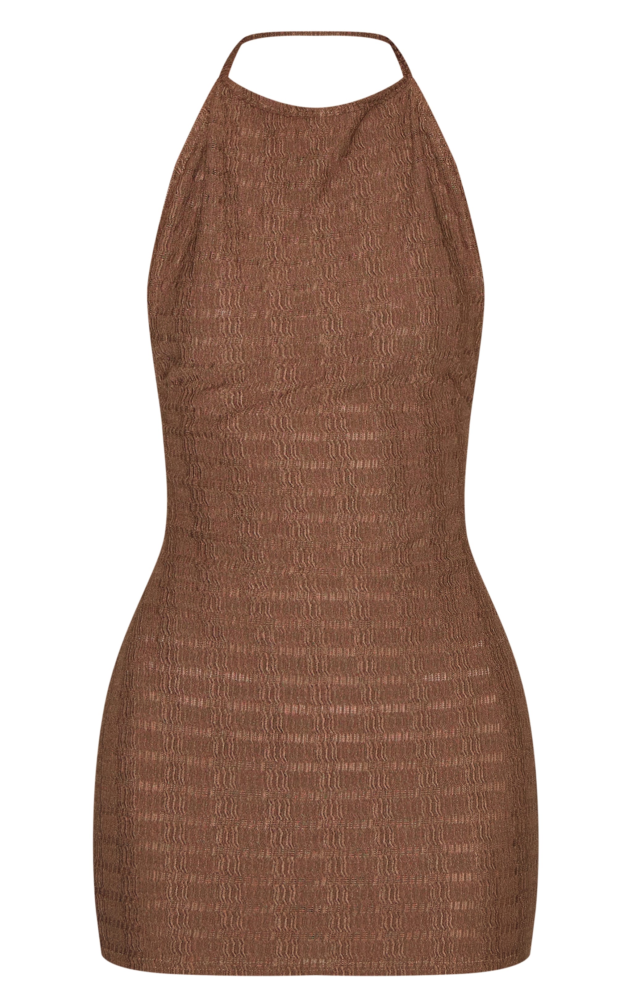 ◆Loulouseoul◆ Nylon Halter Neck Dress Khaki Brown LOULOUSEOUL Nylon Halter Neck Dress - Khaki Brown