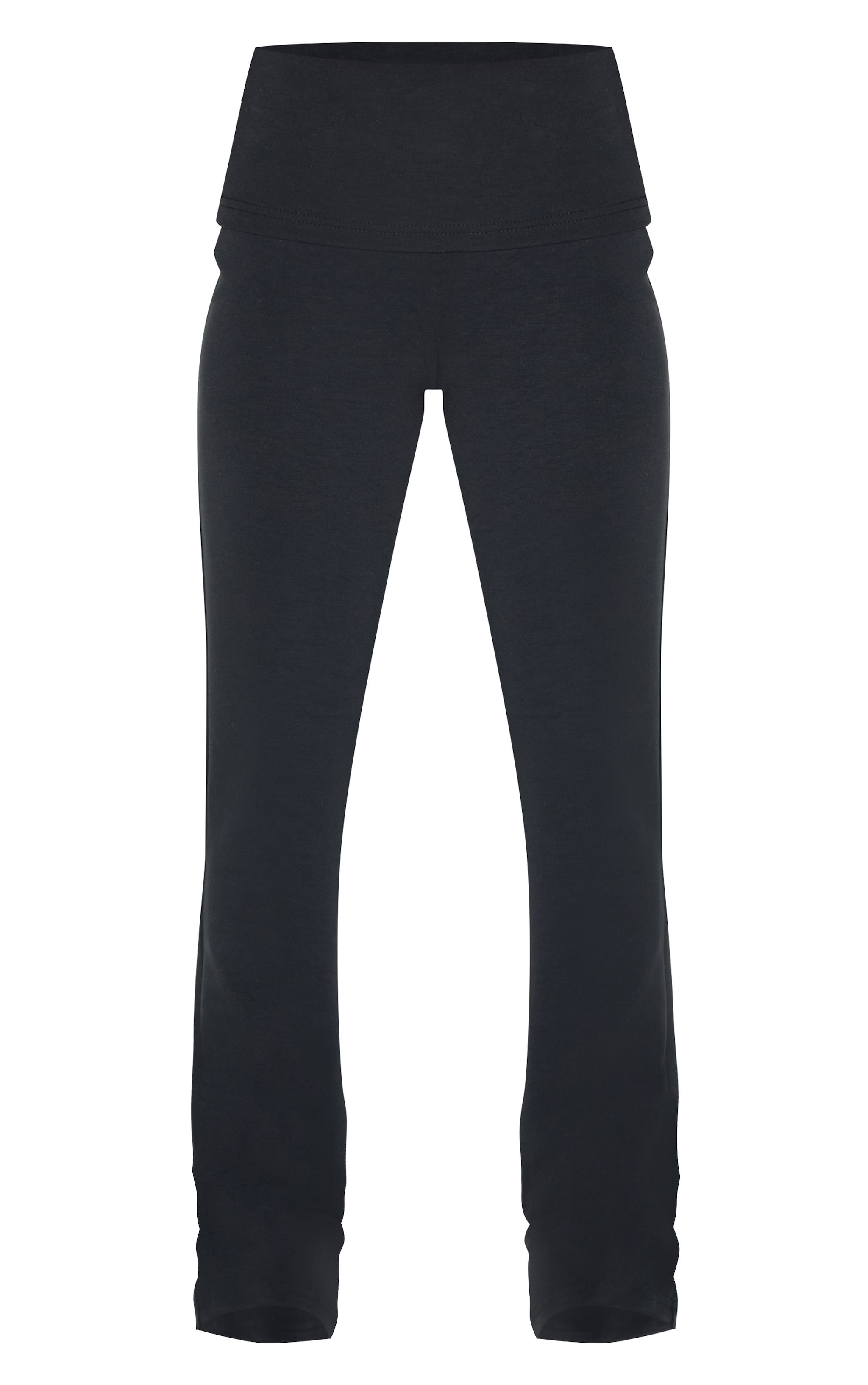 Petite Black Modal Fold Over Flares image 5
