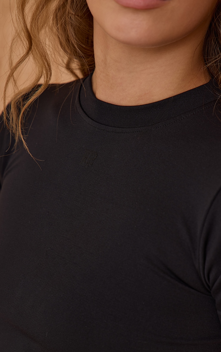 Black Seamless Logo Gym Long Top image 4