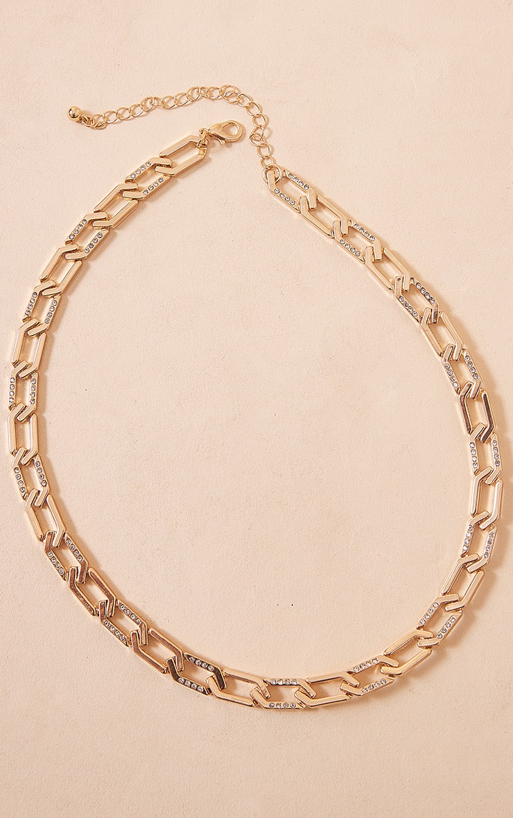 Chic parure collier bracelet métal doré Agatha vintage