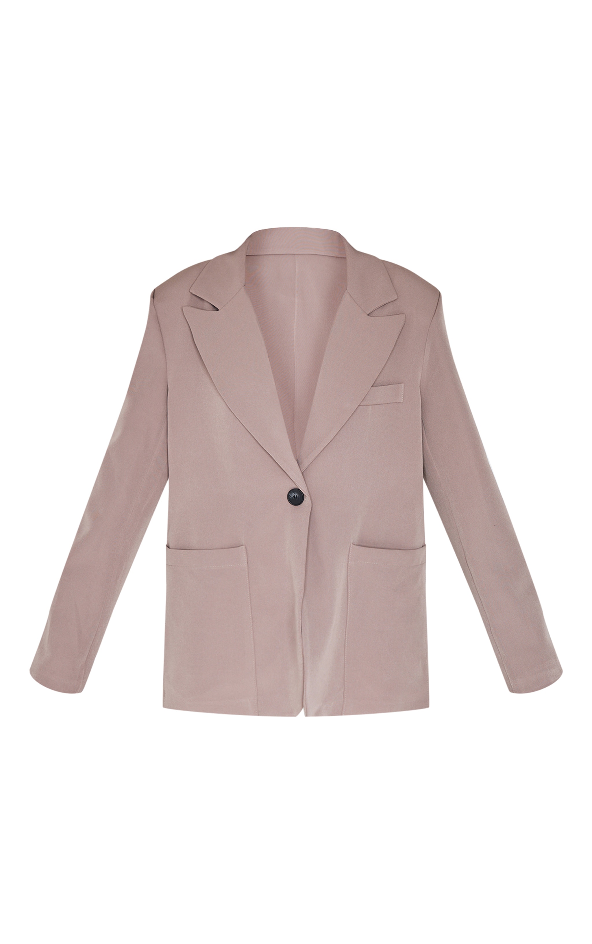 Cappuccino Minimal Single Breasted Blazer image 5