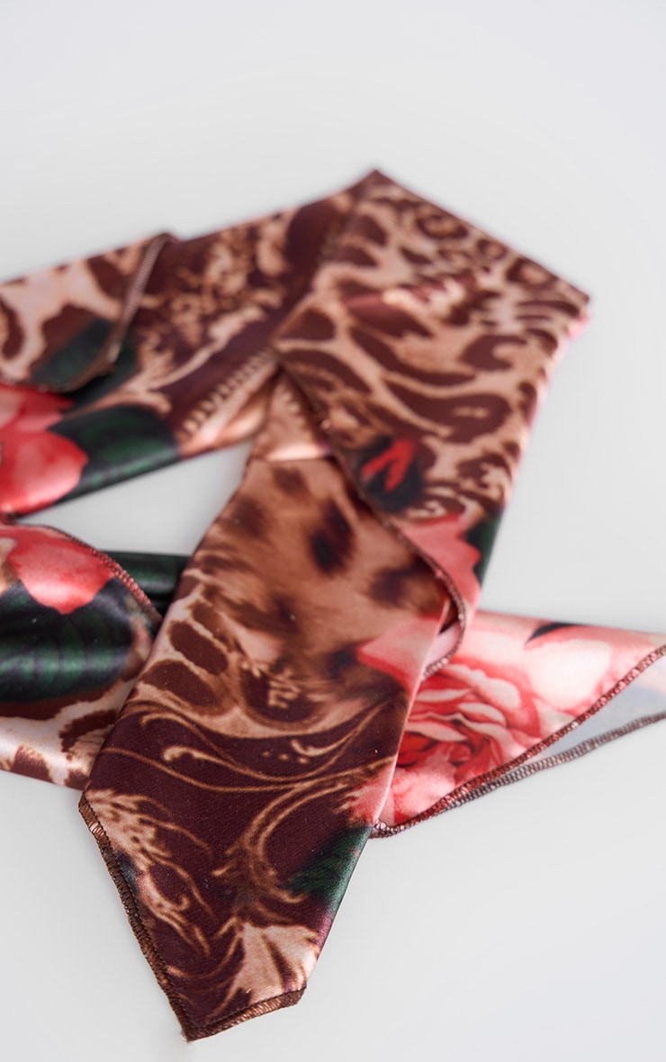 Leopard Print Head Scarf | Accessories | PrettyLittleThing USA