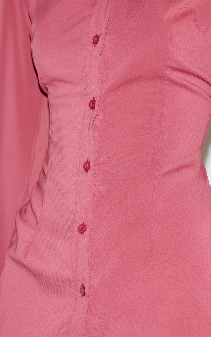 Blush Rose Chiffon Fitted Shirt image 4