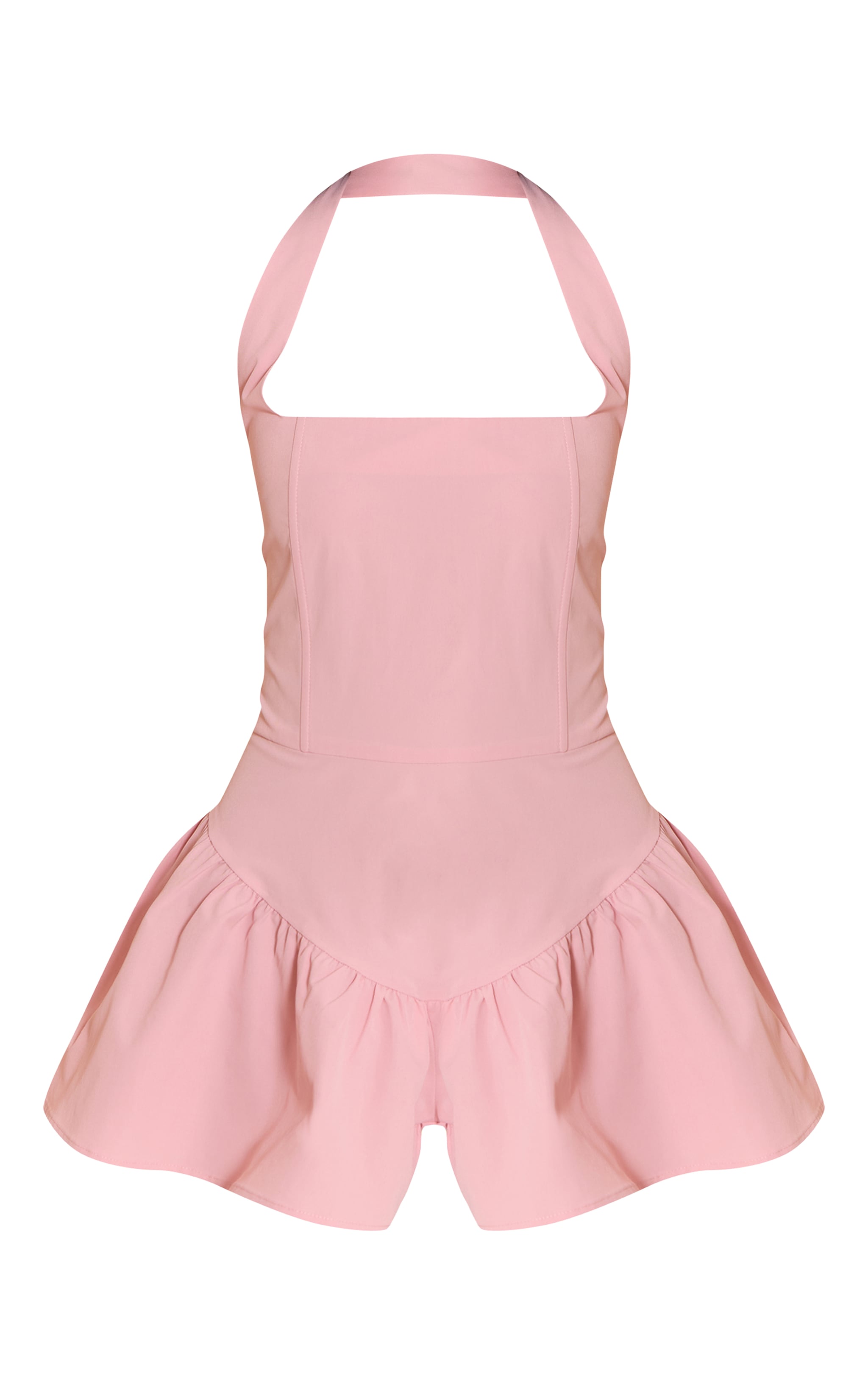 Blush Rose Halter Neck Drop Waist Floaty Playsuit image 5