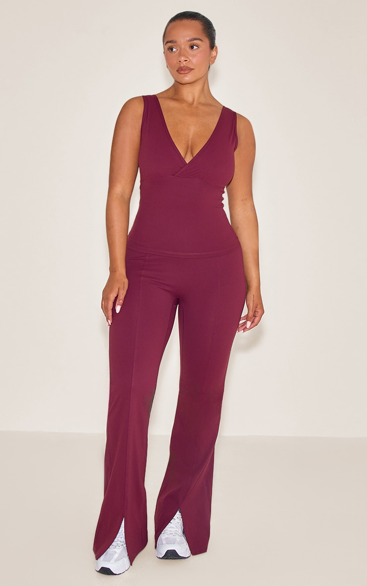 Shape Wine Sculpt Active Wrap V Neck Long Line Top image 3