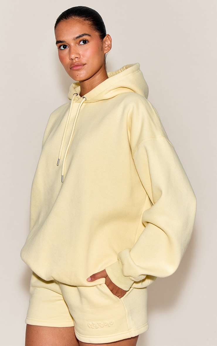 Butter Cream Plt Studio Embossed Drawstring Sweat Shorts image 4