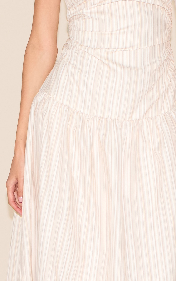 Stone Stripe Ruched Strappy Midaxi Dress image 4