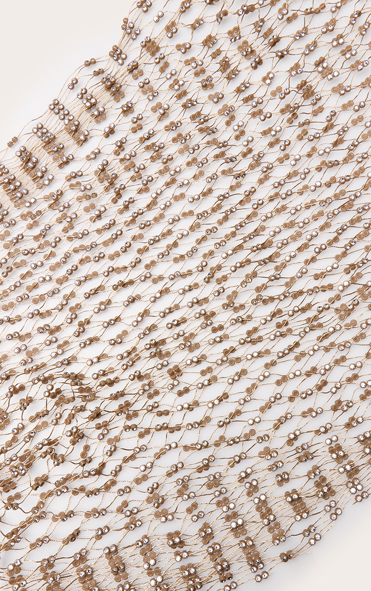 Gold Diamante Fishnet Snood image 3