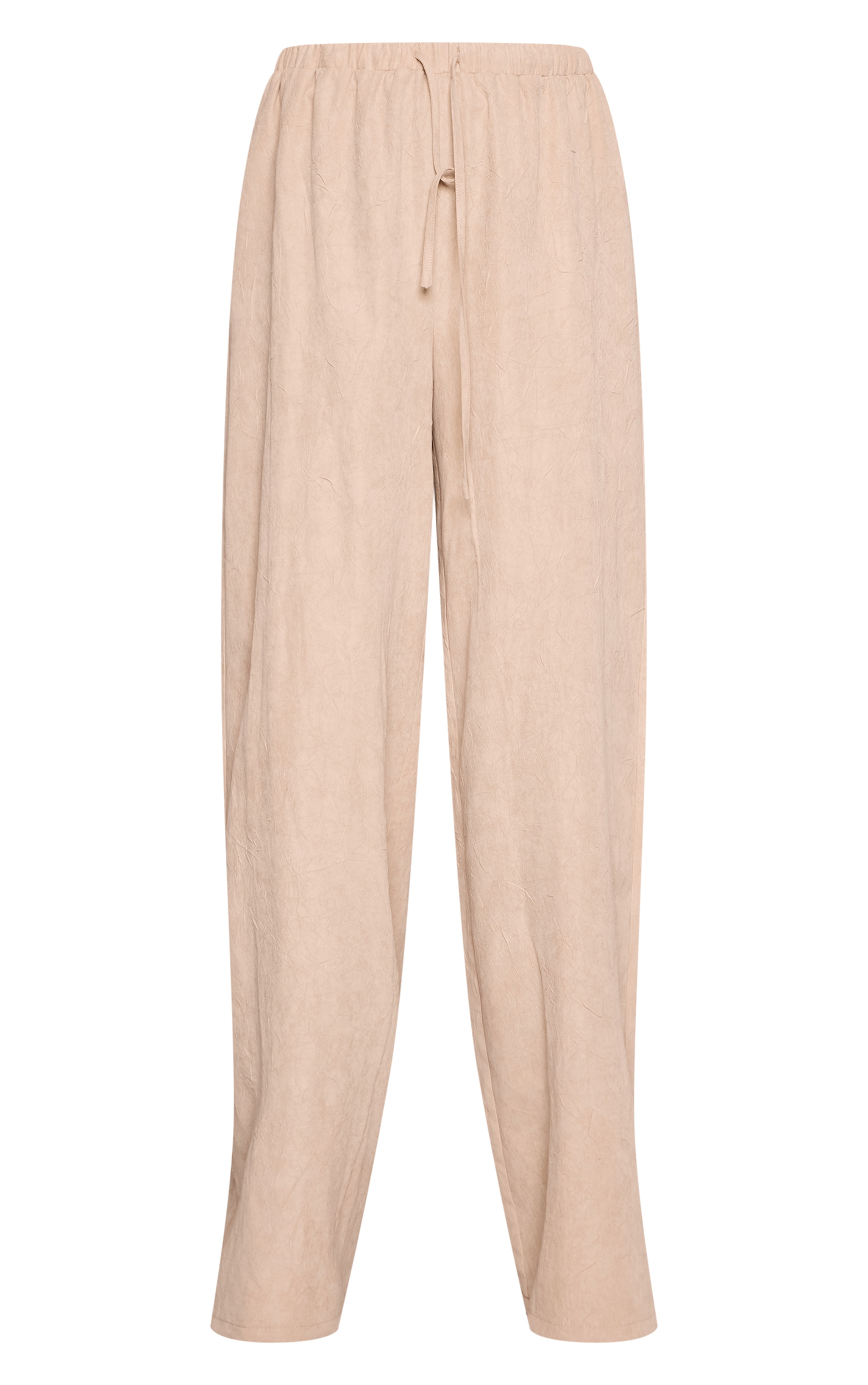 Tall Crinkle Sand Peachskin Wide Leg Pants image 5