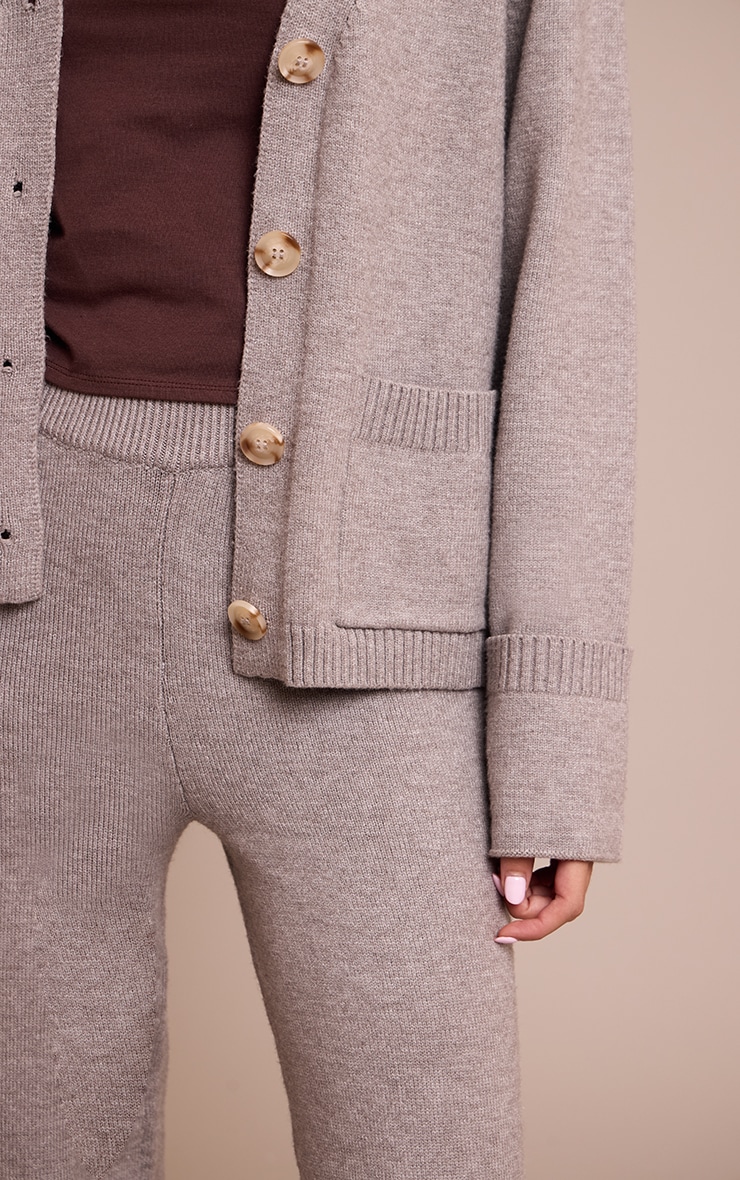 Soft Grey Wide leg Knit Pant image 4