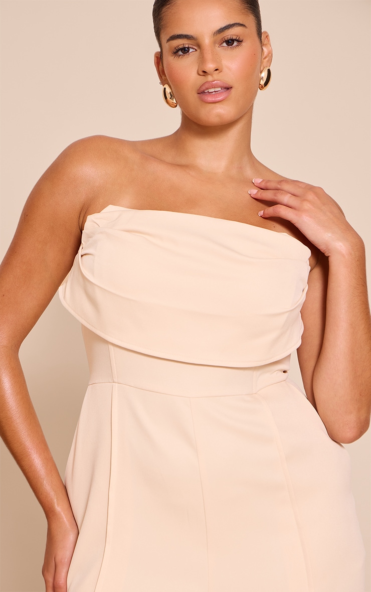 Plus Stone Bandeau Cowl Neck Pocket Detail Jumpsuit image 4
