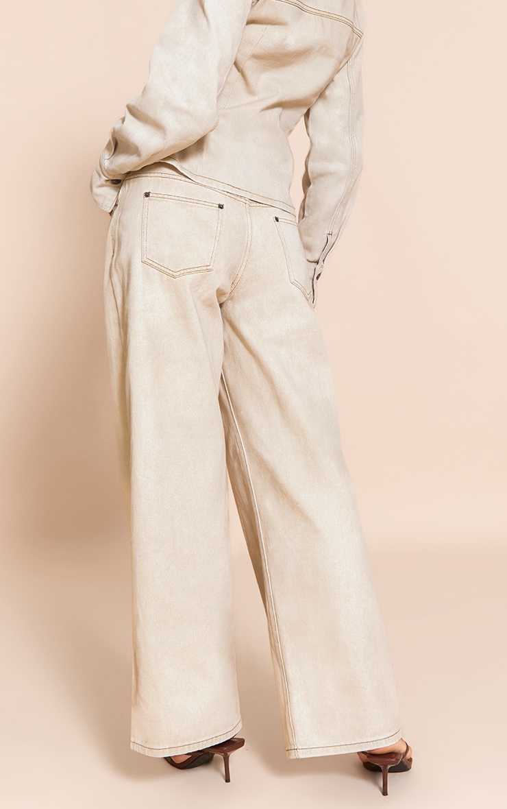 Washed Stone Mid Waist Wide Leg Jeans image 3